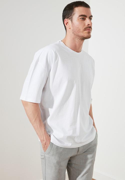 Trendyol - Quarter sleeve length tee - white