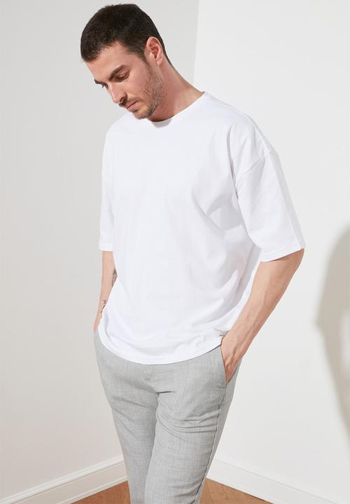 Trendyol - Quarter sleeve length tee - white