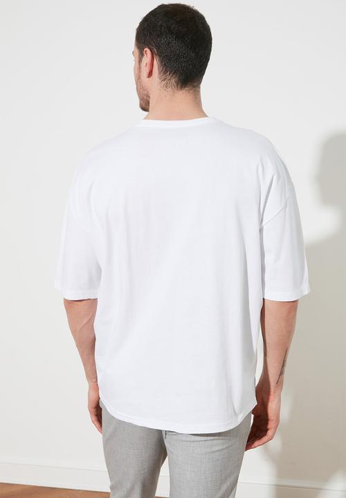 Trendyol - Quarter sleeve length tee - white