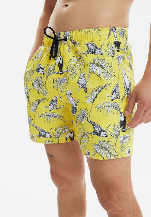 Trendyol - Printed swimshorts - yellow