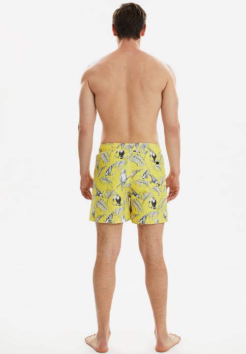 Trendyol - Printed swimshorts - yellow