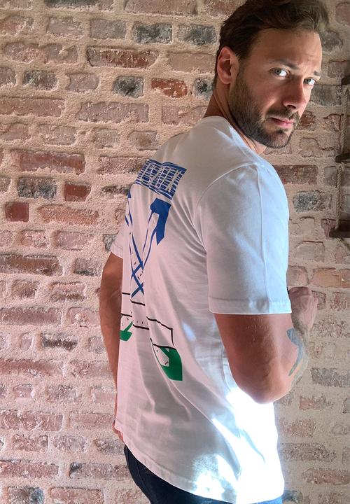Trendyol - Arrows back print short sleeve tee - white