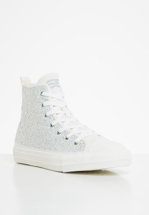 SISSY BOY - For the glitz sneaker - white & silver