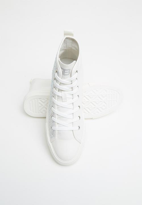 SISSY BOY - For the glitz sneaker - white & silver