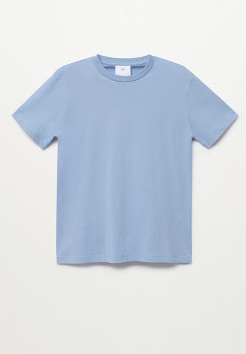 MANGO - T-shirt cherlo - medium blue
