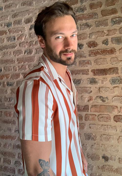 Trendyol - Vertical stripe short sleeve shirt - white