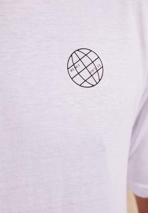 Trendyol - Back vertical print short sleeve tee - white