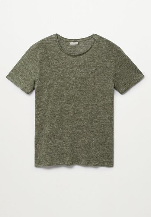MANGO - T-shirt liman - green