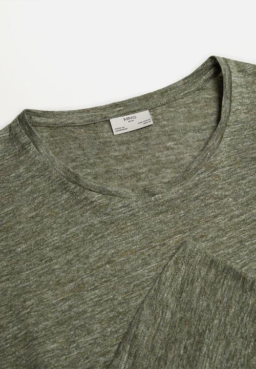 MANGO - T-shirt liman - green