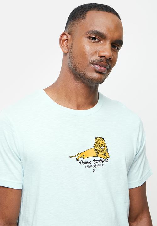 Holmes Bro's - Lion of zion ss tee - sky slub