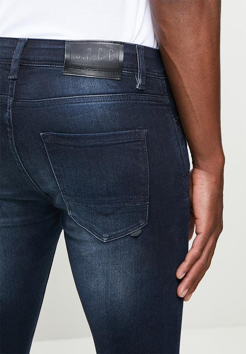 S.P.C.C - Dark horizon trench fit super skinny jeans - blue
