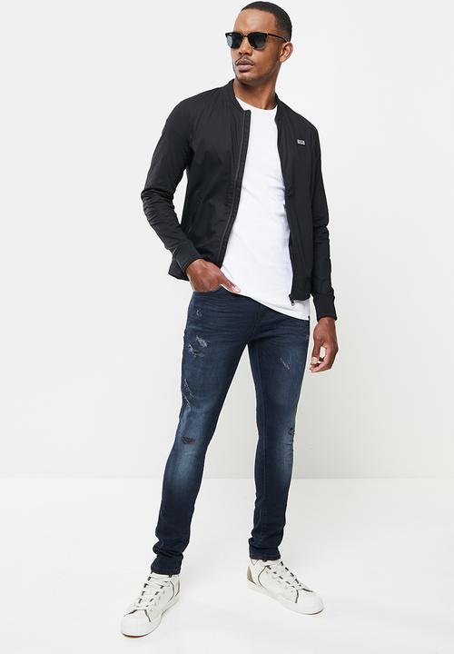 S.P.C.C - Dark horizon trench fit super skinny jeans - blue