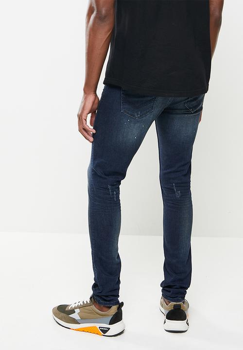 S.P.C.C - Stoker feather fit skinny jeans - blue