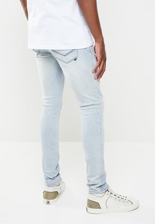 S.P.C.C - Mondrian sabre fit tapered leg jeans - blue