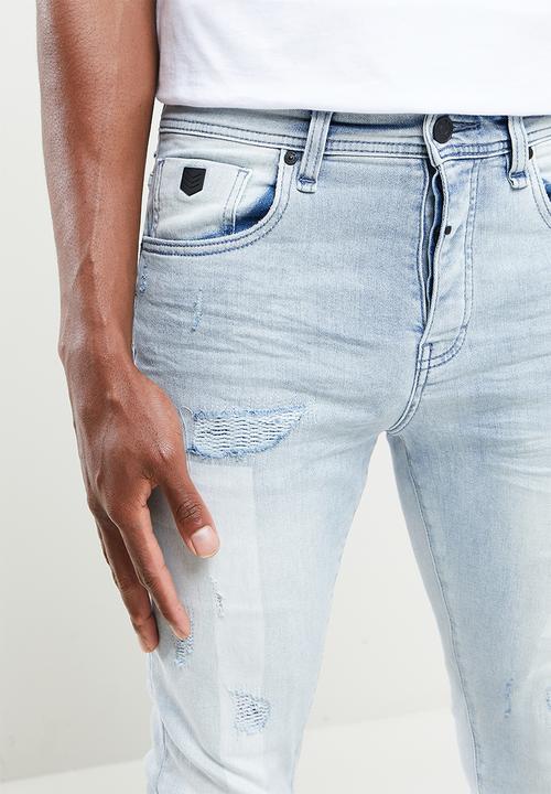 S.P.C.C - Mondrian sabre fit tapered leg jeans - blue