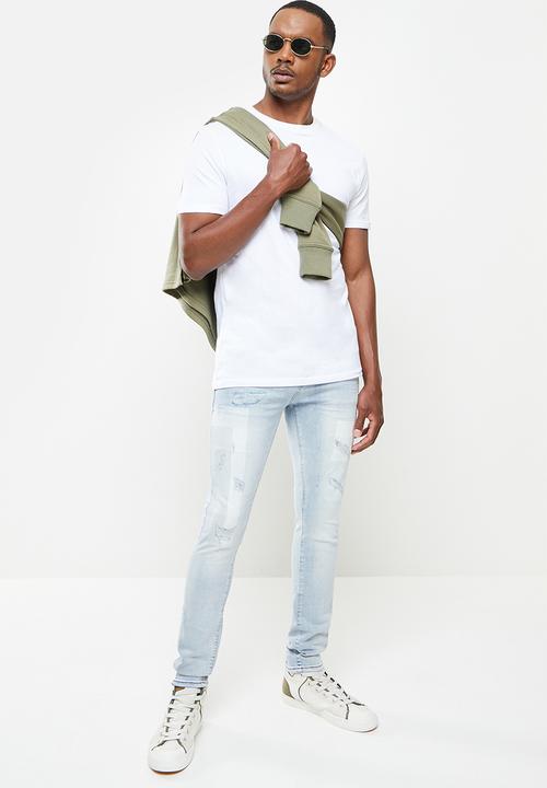 S.P.C.C - Mondrian sabre fit tapered leg jeans - blue