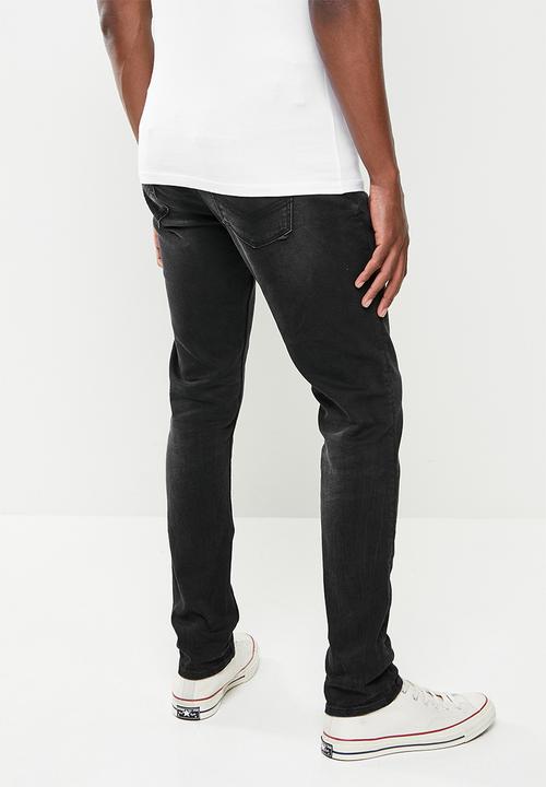 S.P.C.C - Dark undertow feather fit skinny jeans - black
