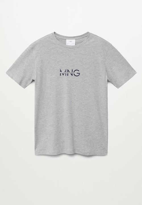 MANGO - T-shirt logohe-h - grey