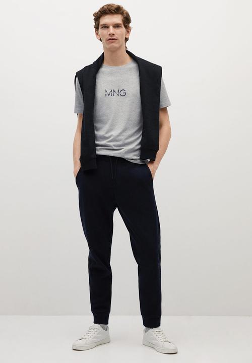 MANGO - T-shirt logohe-h - grey