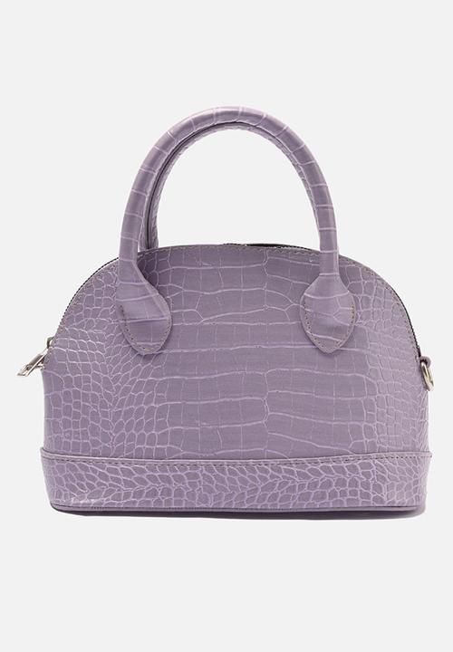 Trendyol - Faux croc shoulder bag - lilac