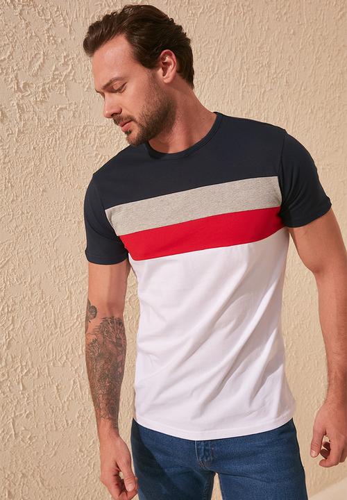 Trendyol - Stripe short sleeve tee - navy