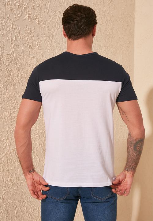 Trendyol - Stripe short sleeve tee - navy