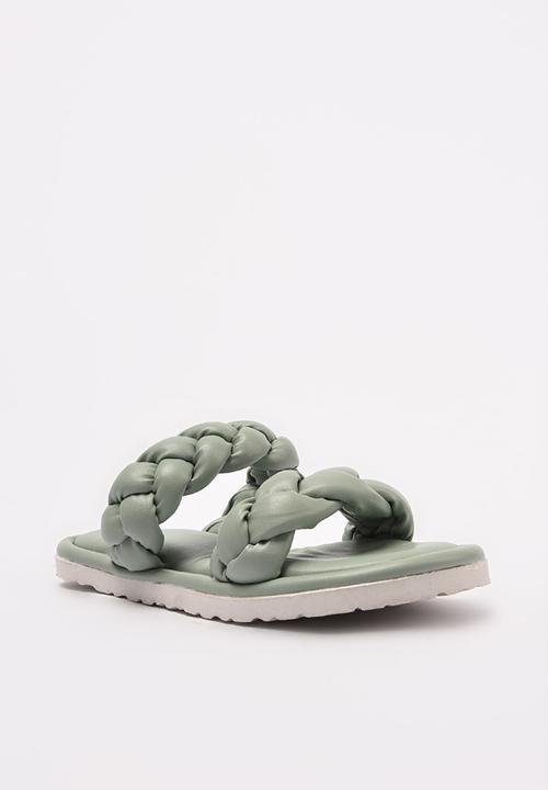 Trendyol - Padded double plaited slide - mint