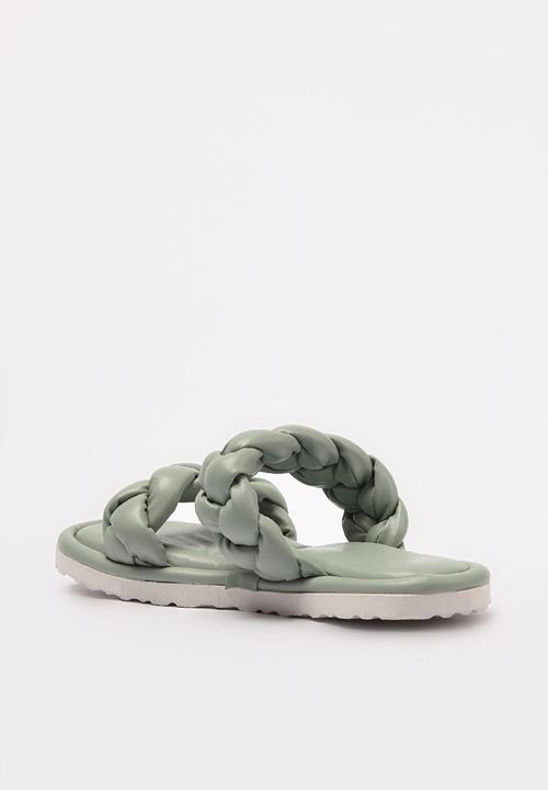 Trendyol - Padded double plaited slide - mint