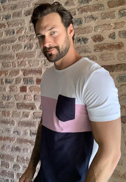 Trendyol - Colour block chest pocket short sleeve tee - multi