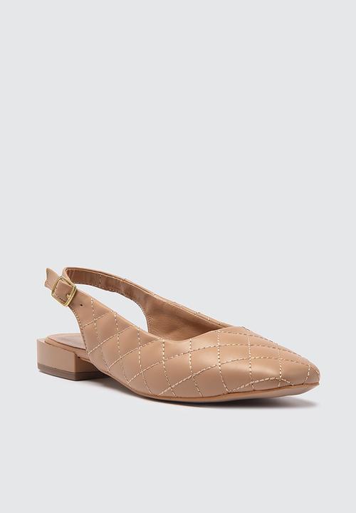 Trendyol - Qulited slingback ballet - tobacco