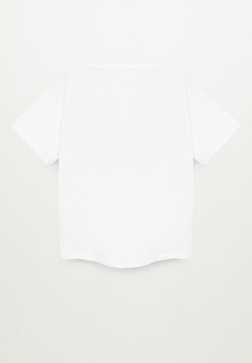 MANGO - Mlogo8 short sleeve tee - white