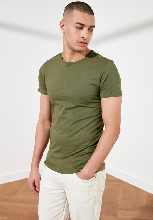 Trendyol - Dean short sleeve plain tee - khaki