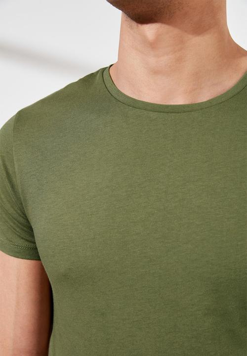 Trendyol - Dean short sleeve plain tee - khaki