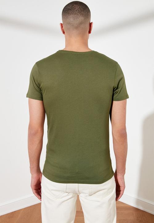 Trendyol - Dean short sleeve plain tee - khaki