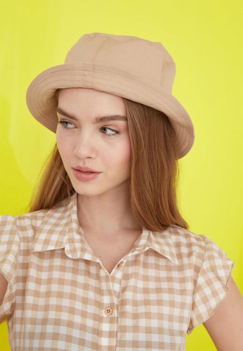 Trendyol - Plain bucket hat - stone