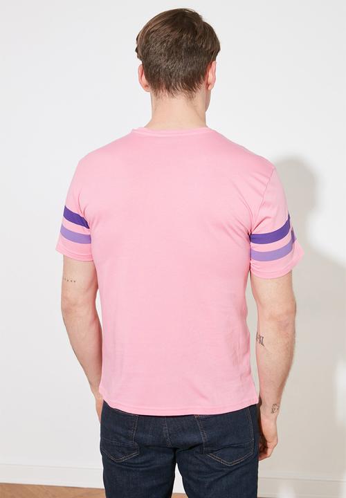 Trendyol - Unique printed short sleeve tee - pink
