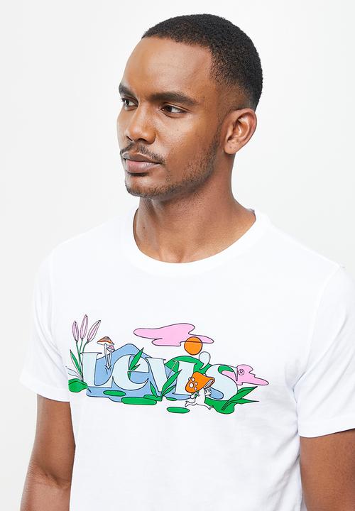 Levi’s® - Graphic crewneck tee mv logo pond bright - white 