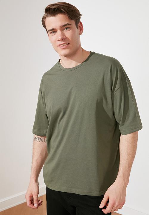 Trendyol - Tony plain short sleeve tee - khaki