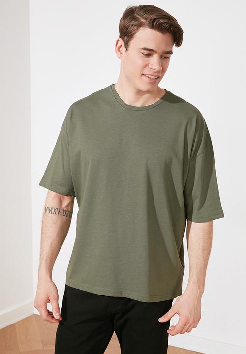Trendyol - Tony plain short sleeve tee - khaki