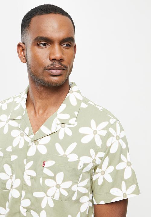 Levi’s® - Short sleeve classic camper eden tea print - green & white 