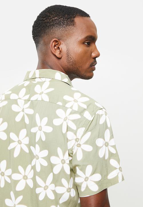 Levi’s® - Short sleeve classic camper eden tea print - green & white 