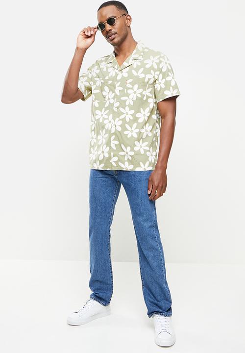 Levi’s® - Short sleeve classic camper eden tea print - green & white 