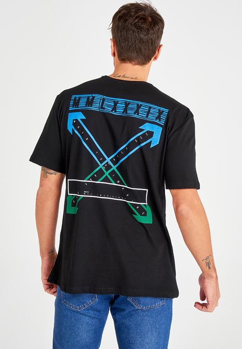 Trendyol - Arrows back print short sleeve tee - black