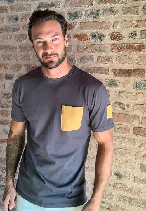 Trendyol - Chest pocket short sleeve tee - anthracite