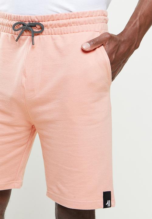 Flyersunion - Mens-fleece knit short - misty rose