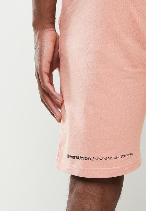 Flyersunion - Mens-fleece knit short - misty rose