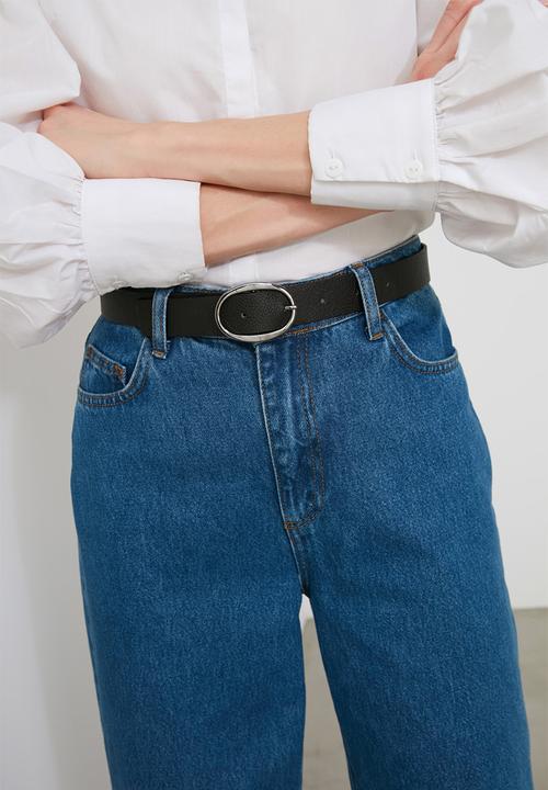 Trendyol - 2 pack oval belts - brown/black