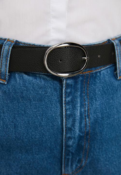 Trendyol - 2 pack oval belts - brown/black