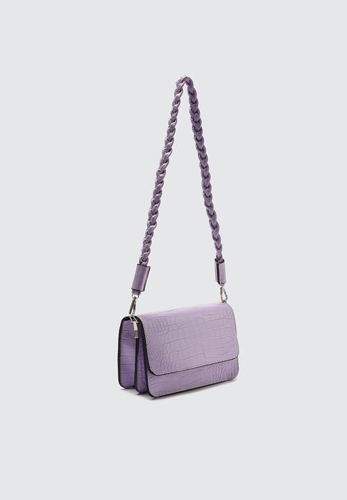 Trendyol - Faux croc shoulder bag - lilac