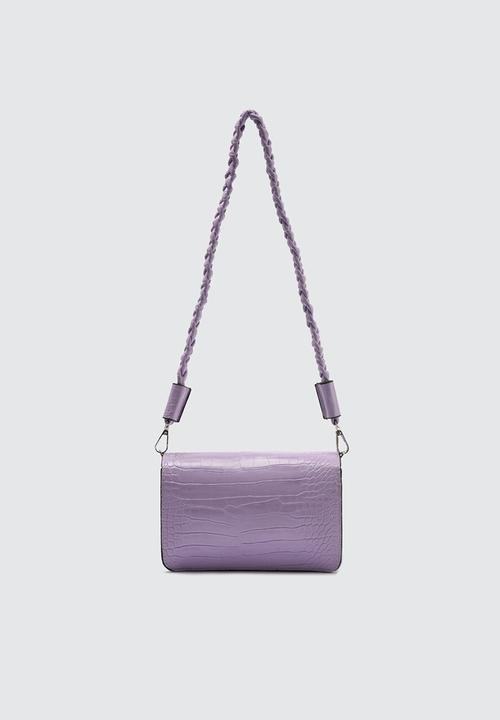 Trendyol - Faux croc shoulder bag - lilac